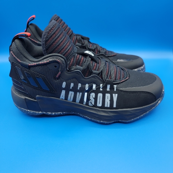 Adidas Dame 7 Extply GCA Core Black White-Vivid Red Mens Shoes Size 8 GV9872 New - Picture 7 of 12